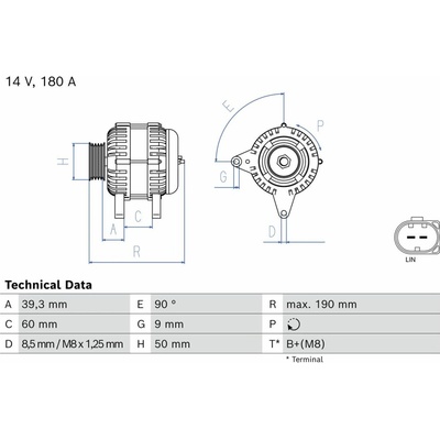 Alternátor BOSCH 0 986 085 590