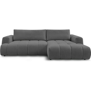 Bobochic Тъмносив сгъваем/с място за съхранение ъглов диван (десен ъгъл) Fuji - Bobochic Paris (106513)