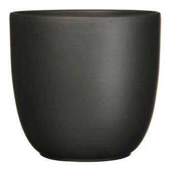 Image 1 of Mica КАШПА КЕРАМИЧНА КРЪГЛА tuska 20х22.5см ЧЕРНА МАТ (144278)