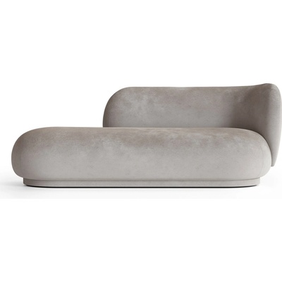 Ferm Living Rico Divan Right Faded Velvet Concrete sivá