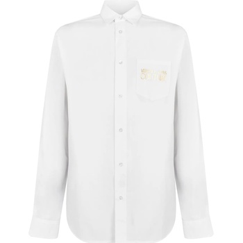 Versace Риза с дълъг ръкав VERSACE JEANS COUTURE Logo Long Sleeve Shirt - White 003