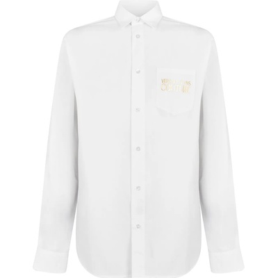 Versace Риза с дълъг ръкав VERSACE JEANS COUTURE Logo Long Sleeve Shirt - White 003