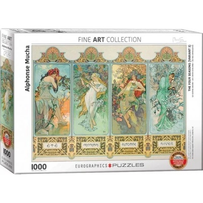 EUROGRAPHICS - Puzzle Mucha: Four Seasons - 1 000 piese