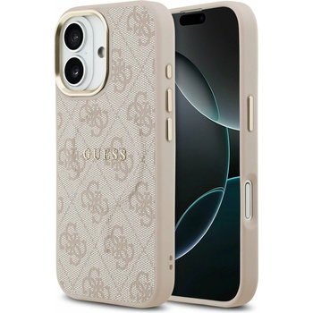 GUESS PU Leather 4G Gold Frame MagSafe Задна обвивка за iPhone 17 Pink Guess | Rozov | МЪЖЕ | UNI