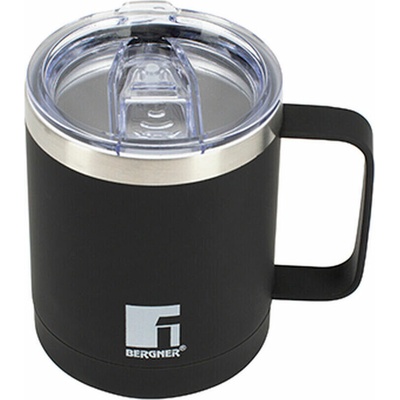 Bergner Termohrnček 350 ml nerez čierna