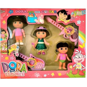  Комплект 3 бр. кукли dora с китари 0934