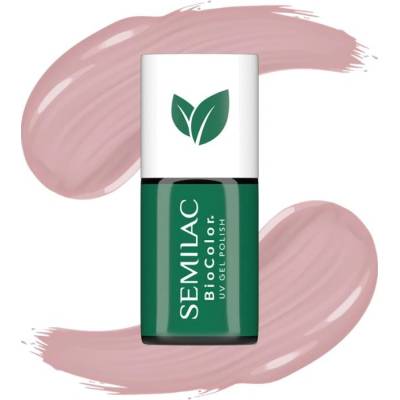 Semilac UV Hybrid BioColor gelový lak na nehty s použitím UV/LED lampy odstín 714 Rosy Seashell 7 ml