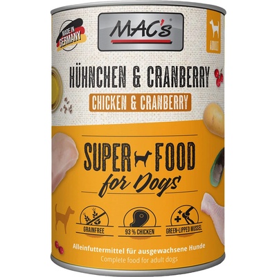 MAC's Dog kura a brusnica 6 x 400 g