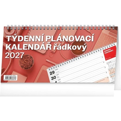 NOTIQUE Plánovací řádkový stolní 25 × 12,5 cm 2027