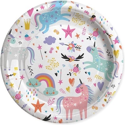 Big Party Парти Чинии - Еднорог, 24см