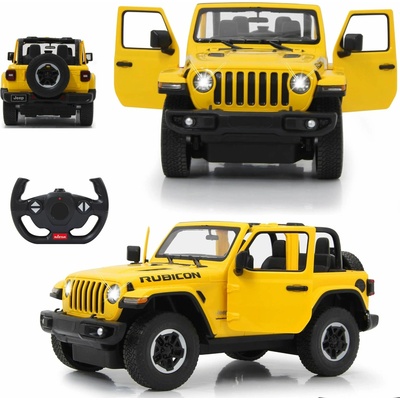 Lebula dálkově ovládané auto RC velký Jeep Wrangler RS měřítko žlutý 1:14