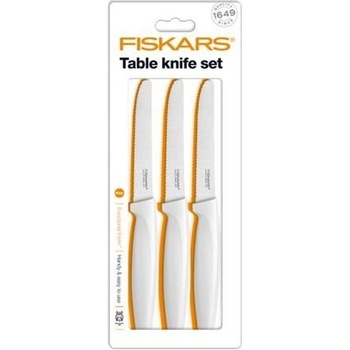 FISKARS Set jedálenských nožov 3 ks biele