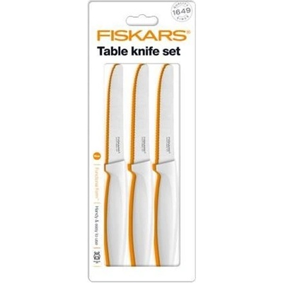 FISKARS Set jedálenských nožov 3 ks biele