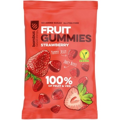 BOMBUS Fruit energy strawberry gummies 35 g