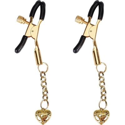 Svorky na bradavky Liebe Seele Gold Hollow Heart Set 2 ks zlaté