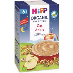 Hipp Био инстантна млечна каша Hipp Лека нощ - Ябълка и овес, 250 g (3331) - baby