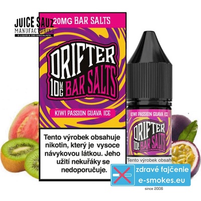 Drifter Bar Salts Cotton Kiwi Passionfruit Guava Ice 10 ml 20 mg