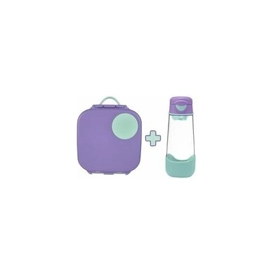 B.box Box na občerstvenie stredný + Fľaša Sport na pitie 600 ml set lilac pop