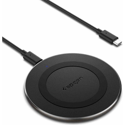 Spigen ArcField Wireless Charger 15W - поставка (пад) за безжично зареждане за Qi съвместими мобилни устройства (черен)