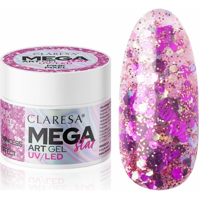Claresa Megastar nail art gél pink pixel 10 g