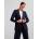 PIECES Сако Pieces Bossy Loose Fit blazer - Blue (Sky Captain / Aop Pinstripe)