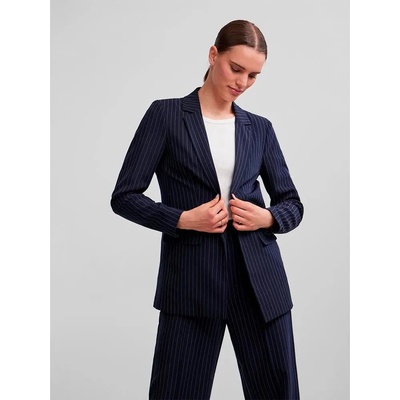 PIECES Сако Pieces Bossy Loose Fit blazer - Blue (Sky Captain / Aop Pinstripe)