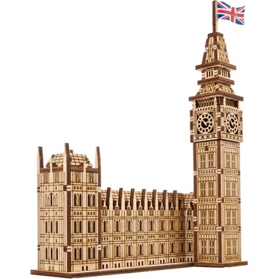 UGears Дървен 3D пъзел Ugears от 63 части - Биг Бен, Лондон (U-70250 )