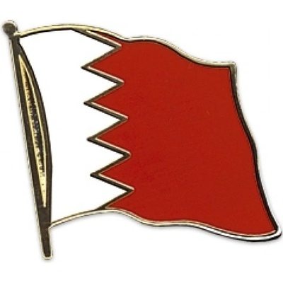 Odznak (pins) 20mm vlajka Bahrajn - farebný