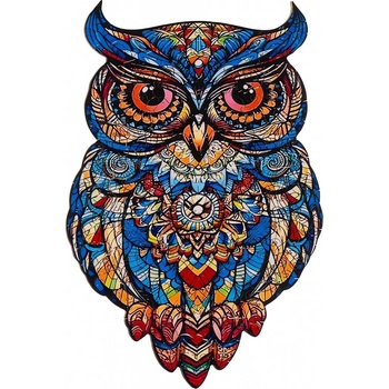 Kruzzel 24551 Drevené puzzle sova, 177 ks