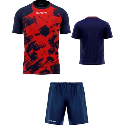 Givova Art futbalový set červená/ tmavomodrá