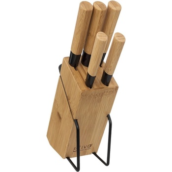 5five Simply Smart Sada nožov na stojane Bamboo 5 ks