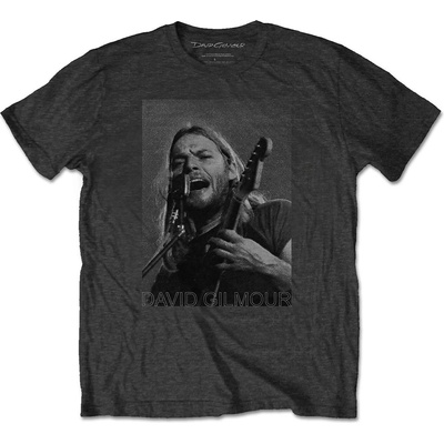 David Gilmour Tričko On Microphone Half-tone Muž Unisex Šedá