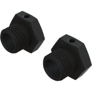 Arrma 17mm хекс адаптер, ширина 14.6mm алуминий, черен (2)