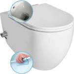 SAPHO Isvea Infinity - Окачена тоалетна чиния CleanWash с биде душ, Rimless, бяла 10NFS9217I (10NFS9217I)