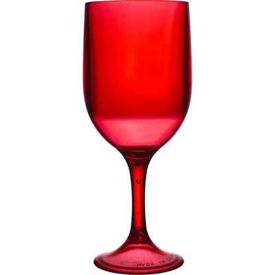 Sklenice na červené víno Intesi Sky červená moderní z plastu do myčky 340 ml