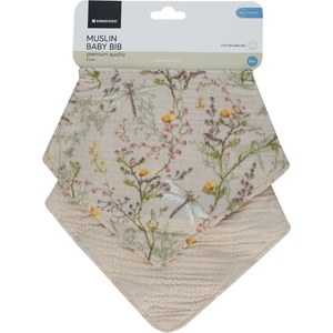 Kikkaboo Комплект 2 бр муселинов лигавник Secret Garden Beige (31303030070)