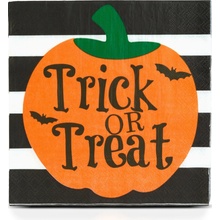 Bewello Halloweenske papierové obrúsky s tekvicou 33x33 cm 16 ks