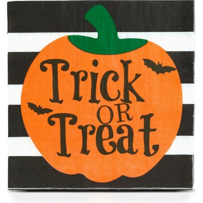 Bewello Halloweenske papierové obrúsky s tekvicou 33x33 cm 16 ks