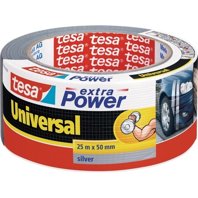 Tesa Extra Power Universal Opravná textilní páska 25 m x 50 mm stříbrná