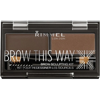 Rimmel Brow This Way Scuplting Kit 3 Dark Brown 2,4 g – Zboží Dáma