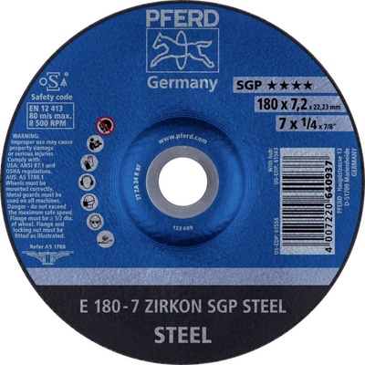 Pferd E 180-7 Brúsny kotúč lomený 180 x 22.23 mm 62217737 10 ks