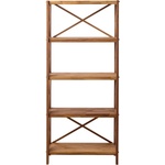 Unique Furniture Стелаж от масивен дъб в естествен цвят 70x161 cm X-Shelf - Unique Furniture (55350800)