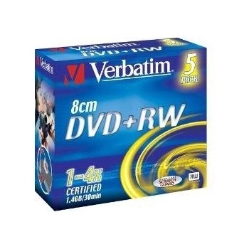 Verbatim DVD+RW DataLife PLUS 8cm Mini 1,4GB 4x, jewel box 5ks (43565)