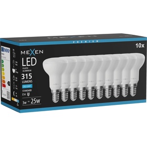 Mexen Nova 10x LED крушка E14, R50, 3W, Студена - 6500K, 315 lm - L103-E14-0365-01x10 (L103-E14-0365-01x10)