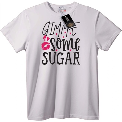 NOONEBRAND Тениска Дай ми Захар - XL, White