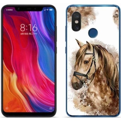 Pouzdro mmCase Gelové Xiaomi Mi 8 - hnědý kreslený kůň