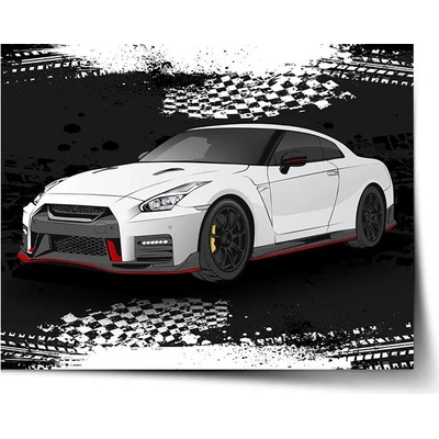 Sablio Plagát Nissan GTR 35 Čierny - 60x40 cm
