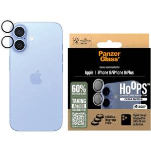 Panzer Протектор - Камера за iPhone 16 / iPhone 16 Plus - PanzerGlass® - Hoops® Протектор за обектив на камера - Прозрачен