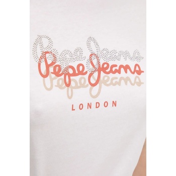 Pepe Jeans Памучна тениска Pepe Jeans GALEY в бяло PL505941 (PL505941)