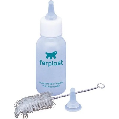 Ferplast Feeding Bottle For Puppies - Шише с биберон и четка, 120 мл